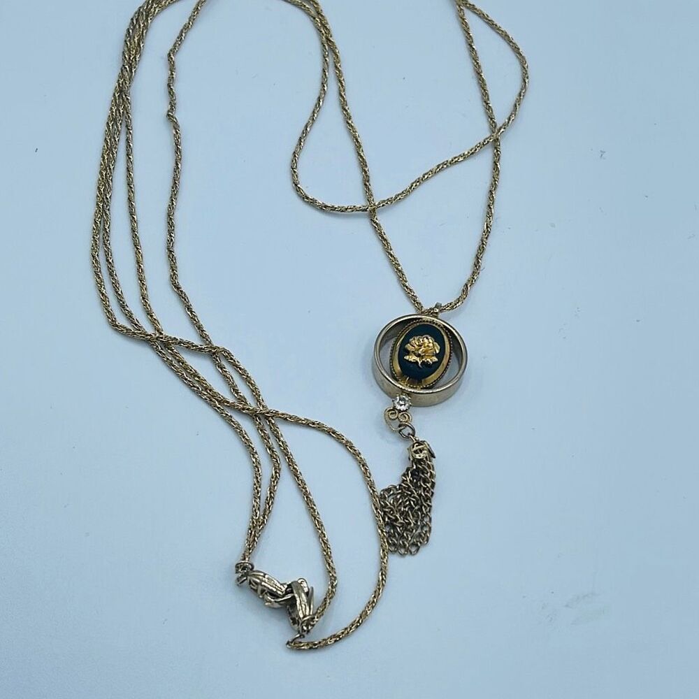 Vintage Anne Klein double strand long necklace